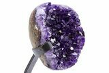 Amethyst Geode With Metal Stand - Uruguay #306862-2